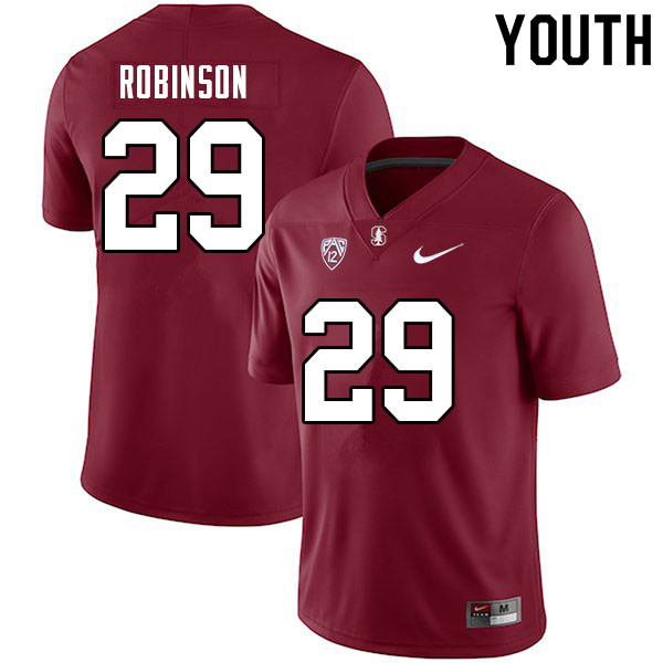 Youth #29 Caleb Robinson Stanford Cardinal College Football Jerseys Sale-Cardinal - Click Image to Close
